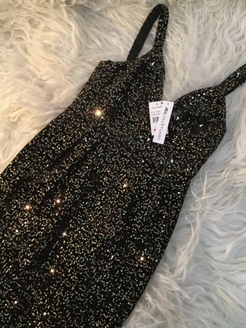 JILL STUART Velvet Sequined Midi Dress 0884 - Picture 3 of 8